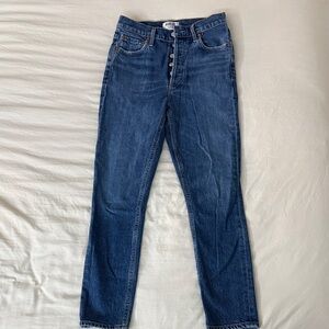 AGOLDE Blue Denim Skinny Jeans
